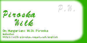 piroska wilk business card